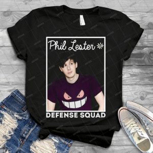 Join The Phil Lester Defense Squad - White - 2 - Vintage Men's Shirt Tshirt For Women Classic Handmade Shirt Retro Graphic Tee
