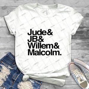 Jude&Jb&Willem&Malcolm - Vintage Men's Shirt Tshirt For Women Classic Handmade Shirt Retro Graphic Tee