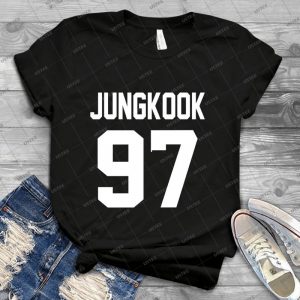 Jungkook - Vintage Men's Shirt Tshirt For Women Classic Handmade Shirt Retro Graphic Tee