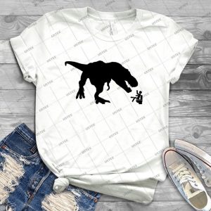 Jurassic Park T-Rex Eats Man On Toilet Funny 8 - Trending Shirt For Women Vintage Retro Tee For Men Kid's T-Shirt Handmade Shirt