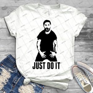 Just Do It - Shia Labeouf 68 - Vintage Men's Shirt Tshirt For Women Classic Handmade Shirt Retro Graphic Tee