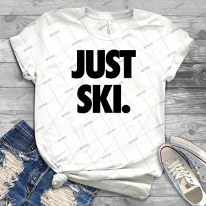 Just Ski - Gift Idea Shirt For Men Tee For Women Classic Retro Vintage Graphic T-Shirt