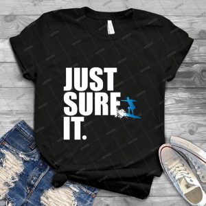 Just Surf It - Vintage Men's Shirt Tshirt For Women Classic Handmade Shirt Retro Graphic Tee