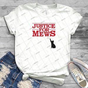 Justice For Mews Cat Silhouette - Gift Idea Shirt For Men Tee For Women Classic Retro Vintage Graphic T-Shirt