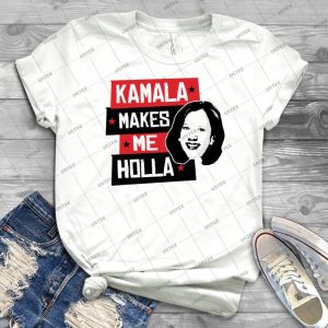Kamala Makes Me Holla - Vintage Men's Shirt Tshirt For Women Classic Handmade Shirt Retro Graphic Tee