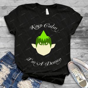 Keep Calm-amaimon - Vintage Men's Shirt Tshirt For Women Classic Handmade Shirt Retro Graphic Tee