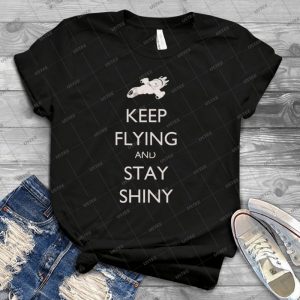 Keep Flying And Stay Shiny - Vintage Men's Shirt Tshirt For Women Classic Handmade Shirt Retro Graphic Tee