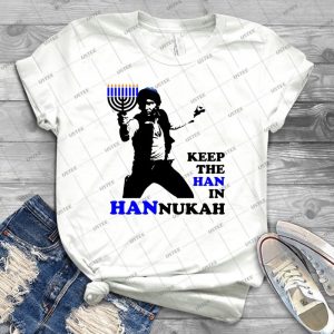 Keep The Han In Hannukah - Vintage Men's Shirt Tshirt For Women Classic Handmade Shirt Retro Graphic Tee