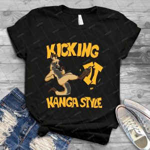 Kicking It Kanga Style - Vintage Men's Shirt Tshirt For Women Classic Handmade Shirt Retro Graphic Tee
