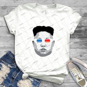 Kim Jong Un Head - Vintage Men's Shirt Tshirt For Women Classic Handmade Shirt Retro Graphic Tee