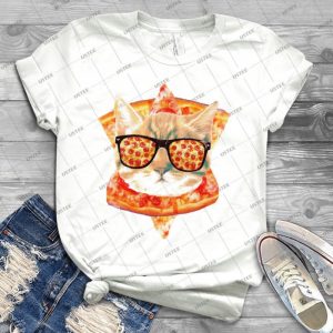 Kitty Pizza - Trending Shirt For Women Vintage Retro Tee For Men Kid's T-Shirt Handmade Shirt