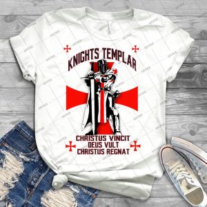 Knights Templar Christus Vincit  Deus Vult  Christus Regnat 8 - Trending Shirt For Women Vintage Retro Tee For Men Kid's T-Shirt Handmade Shirt