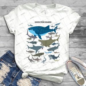 Know Your Sharks - Gift Idea Shirt For Men Tee For Women Classic Retro Vintage Graphic T-Shirt