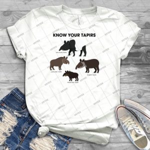 Know Your Tapirs 37 - Vintage Men's Shirt Tshirt For Women Classic Handmade Shirt Retro Graphic Tee