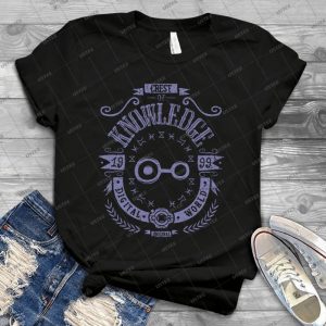 Knowledge 51 - Vintage Men's Shirt Tshirt For Women Classic Handmade Shirt Retro Graphic Tee