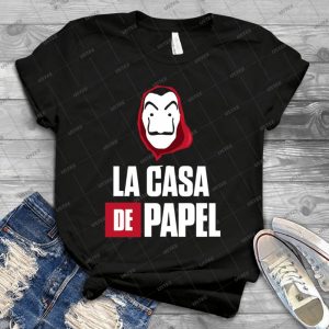 La Casa De Papel - Vintage Men's Shirt Tshirt For Women Classic Handmade Shirt Retro Graphic Tee