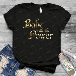 Labyrinth Babe With The Power - Black Bg - 70 - Vintage Men's Shirt Tshirt For Women Classic Handmade Shirt Retro Graphic Tee