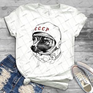 Laika Space Traveler 34 - Trending Shirt For Women Vintage Retro Tee For Men Kid's T-Shirt Handmade Shirt