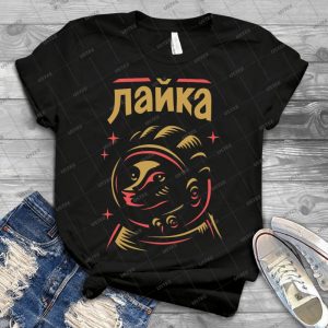 Laika T Shirt - Vintage Men's Shirt Tshirt For Women Classic Handmade Shirt Retro Graphic Tee
