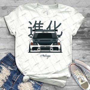 Lancer Evo Ix - White - - Gift Idea Shirt For Men Tee For Women Classic Retro Vintage Graphic T-Shirt