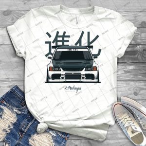 Lancer Evo Ix - White - - Vintage Men's Shirt Tshirt For Women Classic Handmade Shirt Retro Graphic Tee