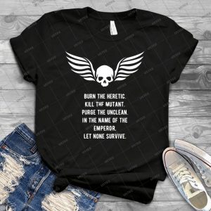 Lassen Sie Keine Warhammer 40000 Inspiriert Ã¼berleben - Vintage Men's Shirt Tshirt For Women Classic Handmade Shirt Retro Graphic Tee