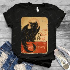 Le Dragon Noir 91 - Vintage Men's Shirt Tshirt For Women Classic Handmade Shirt Retro Graphic Tee