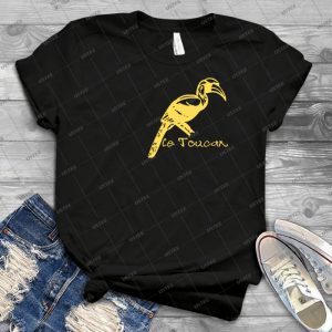 Le Toucan 39 - Vintage Men's Shirt Tshirt For Women Classic Handmade Shirt Retro Graphic Tee
