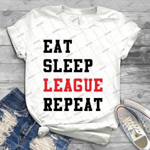 League Of Legends-Eat Sleep League Repeat - Best Unisex Trending Handmade T-shirt Gift Idea For Men T-shirt For Woman