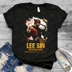 League Of Legends Lee Sin-[the Blind Monk] - Gift Idea Shirt For Men Tee For Women Classic Retro Vintage Graphic T-Shirt