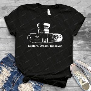 Leica Explore Dream Discover 59 - Vintage Men's Shirt Tshirt For Women Classic Handmade Shirt Retro Graphic Tee