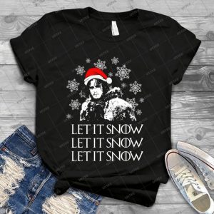 Let It Snow-Christmas - Vintage Men's Shirt Tshirt For Women Classic Handmade Shirt Retro Graphic Tee