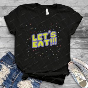 Let S Eat   83 - Vintage Men's Shirt Tshirt For Women Classic Handmade Shirt Retro Graphic Tee
