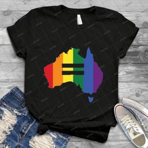 Lgbt Equality Australia - Vintage Men's Shirt Tshirt For Women Classic Handmade Shirt Retro Graphic Tee