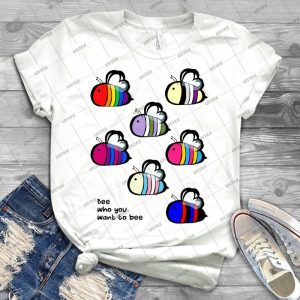 Lgbt Pride Bee Swarm - Gift Idea Shirt For Men Tee For Women Classic Retro Vintage Graphic T-Shirt