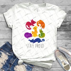 Lgbt Pride Cats 63 - Gift Idea Shirt For Men Tee For Women Classic Retro Vintage Graphic T-Shirt
