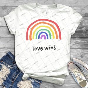 Lgbtqa+ Pride [love Wins] 51 - Vintage Men's Shirt Tshirt For Women Classic Handmade Shirt Retro Graphic Tee