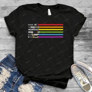 Lichtschwert Regenbogen 17 - Vintage Men's Shirt Tshirt For Women Classic Handmade Shirt Retro Graphic Tee