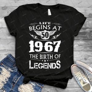 Life Begins At 50 1967 The Birth Of Legends 23 - Trending Shirt For Women Vintage Retro Tee For Men Kid's T-Shirt Handmade Shirt