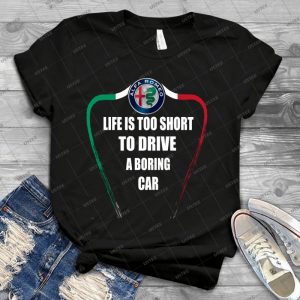 Life Is Too Short To Drive A Boring Car - Alfa Tricolore 1 - Trending Shirt For Women Vintage Retro Tee For Men Kid's T-Shirt Handmade Shirt
