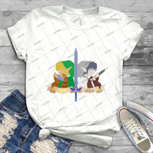 Light And Dark-Legend Of Zelda-Link - Trending Shirt For Women Vintage Retro Tee For Men Kid's T-Shirt Handmade Shirt