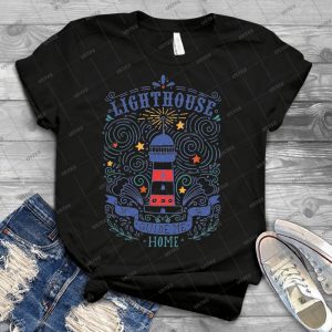 Lighthouse With A Hand-Lettering Quote - Best Unisex Trending Handmade T-shirt Gift Idea For Men T-shirt For Woman