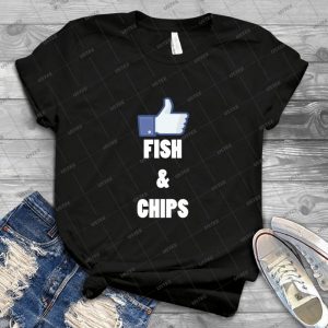 Like Fish&Chips - Vintage Men's Shirt Tshirt For Women Classic Handmade Shirt Retro Graphic Tee