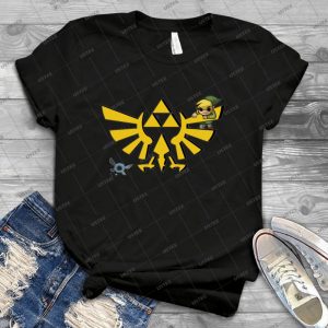 Linked To The Triforce - Vintage Men's Shirt Tshirt For Women Classic Handmade Shirt Retro Graphic Tee