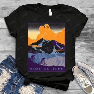 Live To Ride, Ride To Live Retro Cycling Poster 72 - Vintage Men's Shirt Tshirt For Women Classic Handmade Shirt Retro Graphic Tee