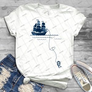 Long Distance Love 61 - Vintage Men's Shirt Tshirt For Women Classic Handmade Shirt Retro Graphic Tee