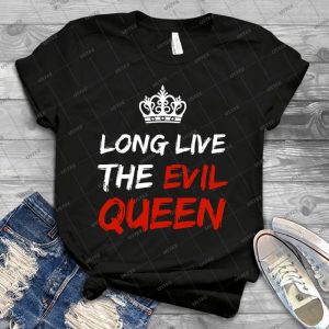 Long Live The Evil Queen - Vintage Men's Shirt Tshirt For Women Classic Handmade Shirt Retro Graphic Tee