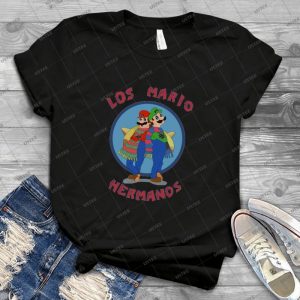 Los Mario Hermanos - Vintage Men's Shirt Tshirt For Women Classic Handmade Shirt Retro Graphic Tee