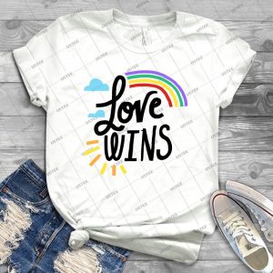 Love Wins - Vintage Men's Shirt Tshirt For Women Classic Handmade Shirt Retro Graphic Tee