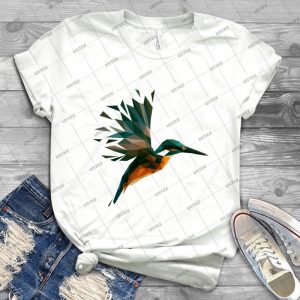 Low Poly Kingfisher - Gift Idea Shirt For Men Tee For Women Classic Retro Vintage Graphic T-Shirt